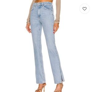 GRLFRND High Rise Boot Slit Jeans